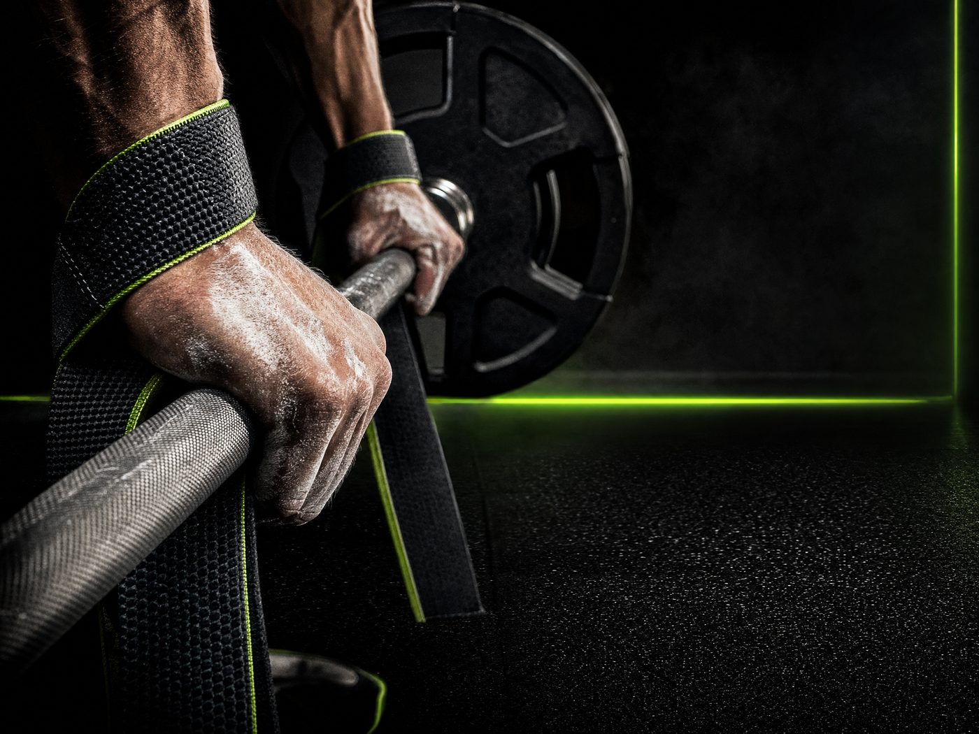 Premium gym equipment and training detail
